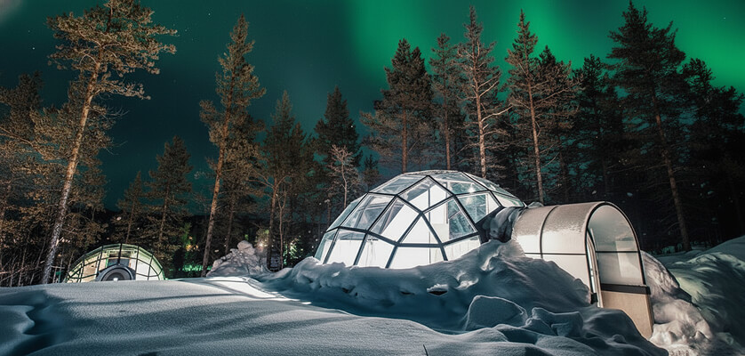 Stay in an Aurora glass igloo