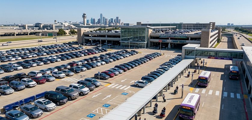 DFW Airport car rental area