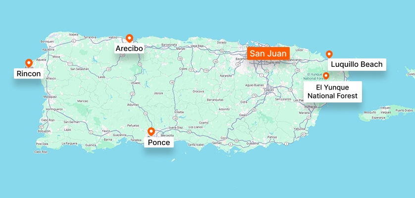 Driving Routes From San Juan
