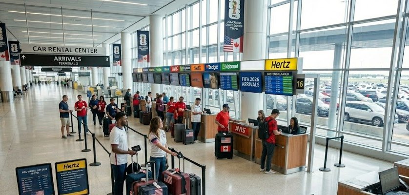 Cross-border rental car travel from USA to Canada for FIFA