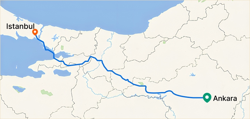 Istanbul to Ankara