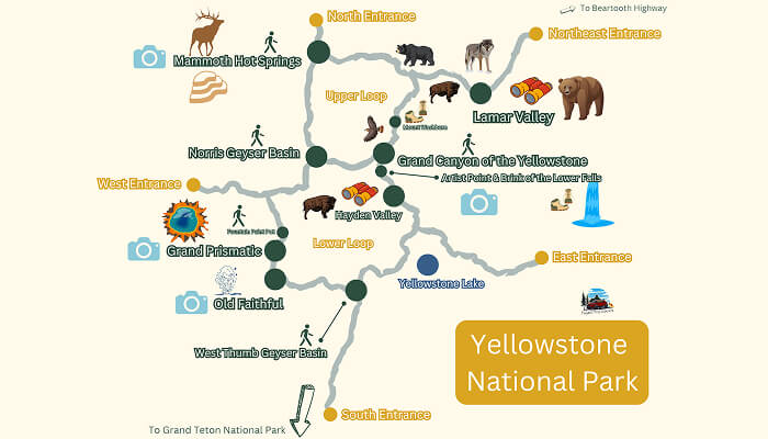 Yellowstone National Park Map