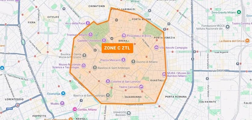ZTL Zones Milan