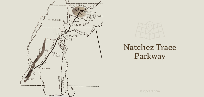 Natchez Trace Parkway Map