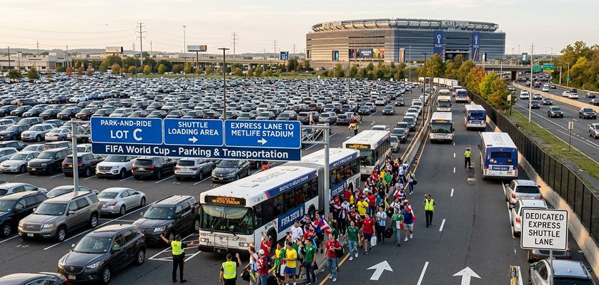 People using park-and-ride options