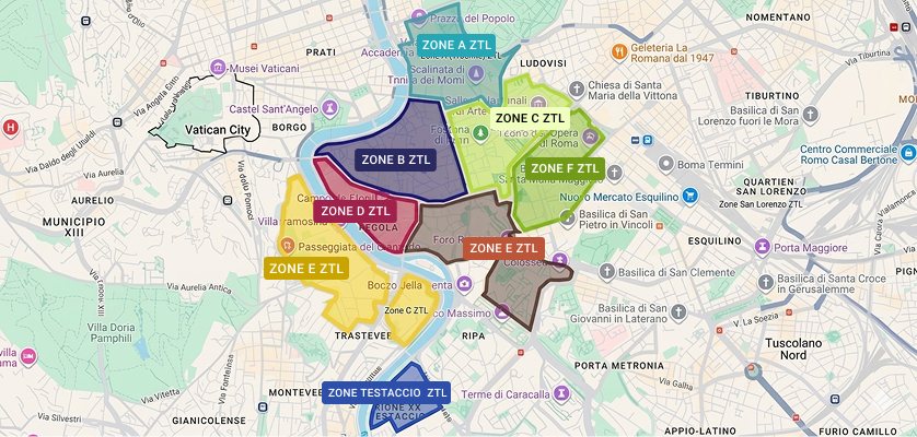 ZTL Zones Rome