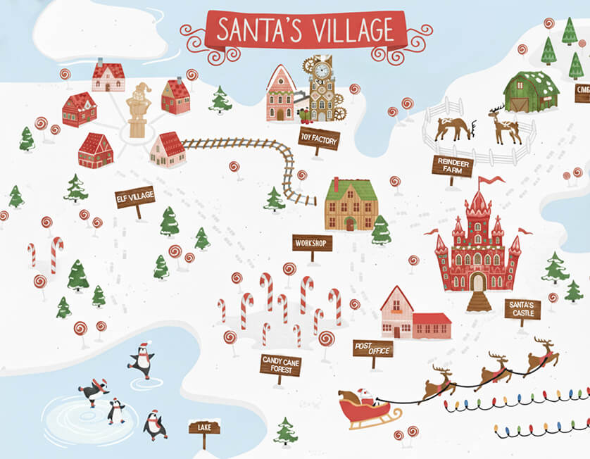 Santa Claus Village map