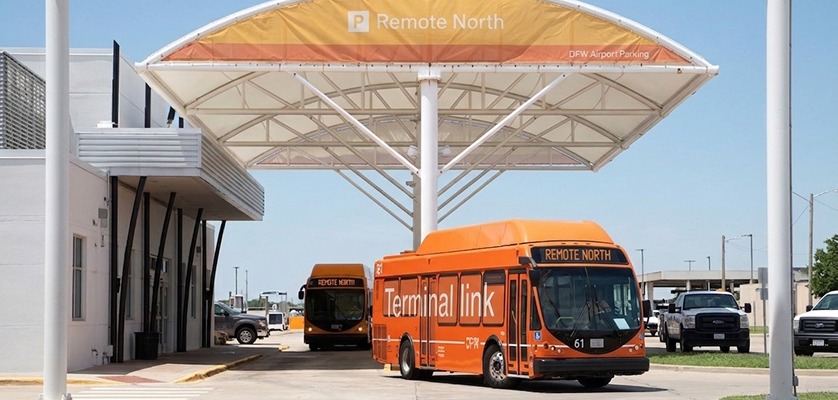 Shuttle Bus At DFW Airport
