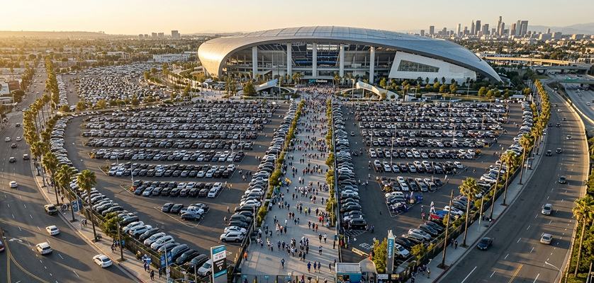 SoFi Stadium car parking area