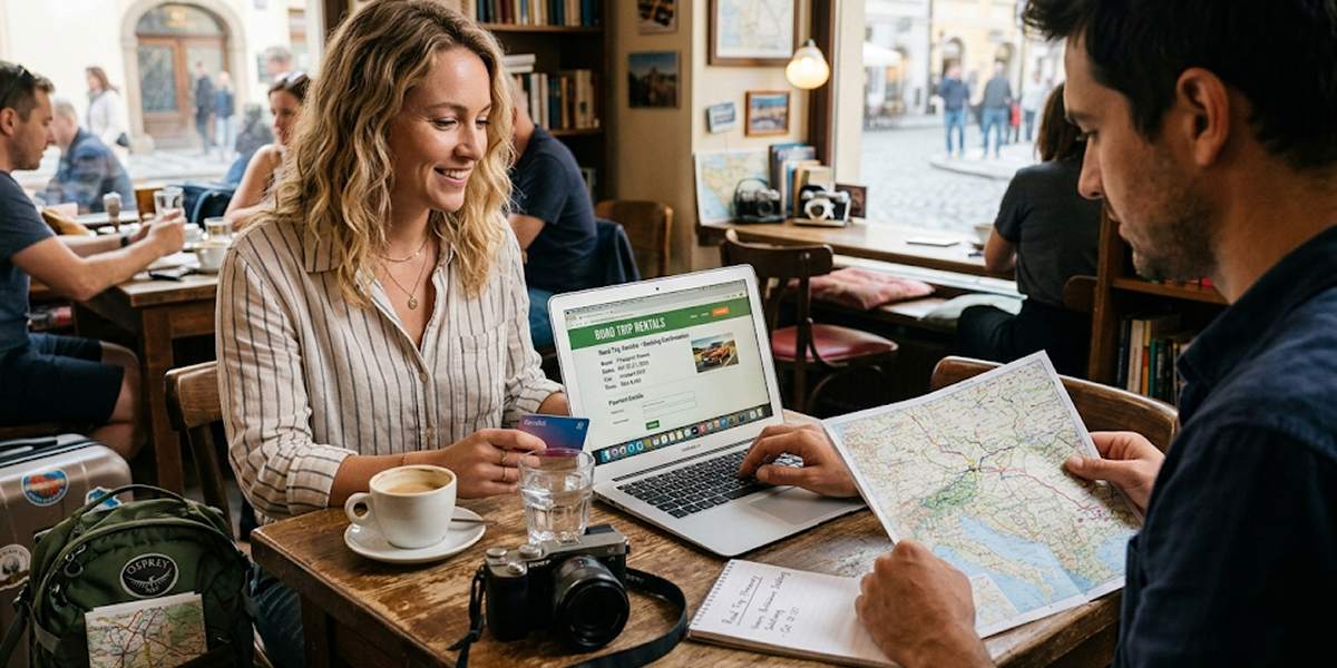 When is the best time to book a car rental for a vacation?